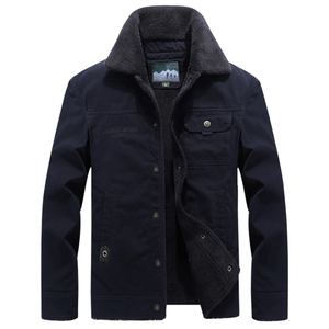 Abbigliamento Uomo 2021, Capospalla alla Moda Casual <span class=keywords><strong>Invernale</strong></span>, Caldo Cappotto con Giacca in Pile di Agnello, Cappotto da Uomo in Cotone Taglie Forti - Product Image 5