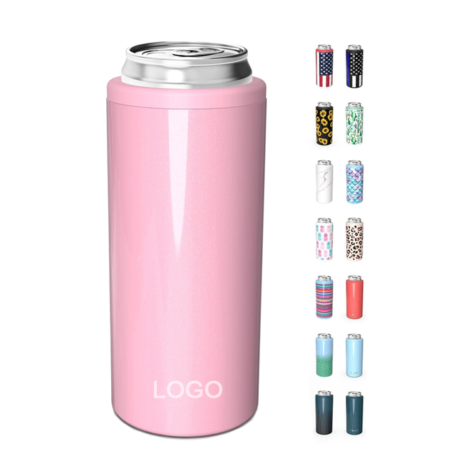 Custom Can Cooler Sleeve 4 in 1 Insulated Universal Can Cooler Recycled Koozie Stainless Steel Insulated Slim Can Cooler