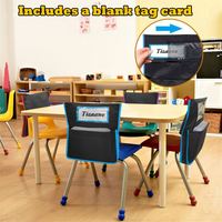 Pochettes pour chaises de classe, lot de 1, organisateur de dossier de chaise, rangement pour étudiants avec fente pour étiquette