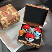Kotak Misteri Koleksi Koper Vintage Mainan Anime Acak Figur PVC Mini Blind Box Mitra Pertama Ulang Tahun ke-30 Resmi
