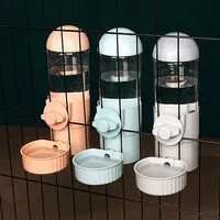 Pemberi Makan Hewan Peliharaan Waterer Gantung Anjing Kucing Makanan Dispenser Air Otomatis Gravity Feeder Set untuk Kandang Hewan Peliharaan