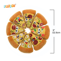 Jouets pour animaux de compagnie en peluche personnalisés Famipet, forme de pizza, de qualité supérieure, avec sonnette, pour chien
