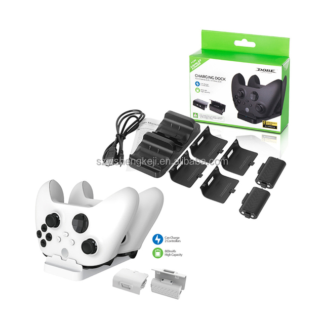 TYX-532X Dual Charging Dock with 800mah Battery Pack for Xbox Ones/OneX/XSS/Elite Game Controller Double Charger Stand Accessory