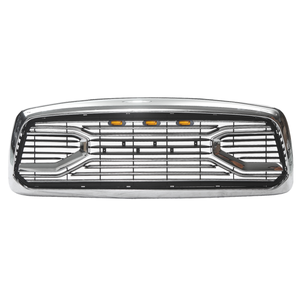 Rejilla frontal YORGA para 2002-2005 Ram 1500 Chrome Grill Big Horn Style con LED y letras - Product Image 1