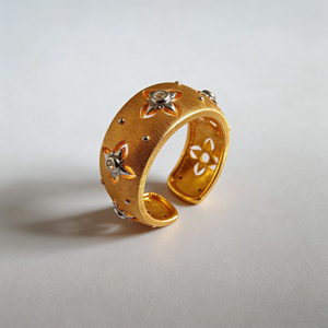 แหวนหมั้นเพชรเพาะเลี้ยงในห้องปฏิบัติการเคลือบทองคำแท้ 10K/14K แบบเรียงวง โรแมนติก สำหรับทุกเพศ เหมาะสำหรับงานฉลองครบรอบ - Product Image 1