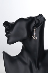เครื่องประดับทองเคลือบ 18K ปรับแต่งได้ กันน้ำ จี้รูปหัวใจ 18K ประดับเพชรเทียม สร้อยคอทอง ต่างหูห่วงทองประดับเพชรคิวบิกเซอร์โคเนีย สำหรับผู้หญิง - Product Image 6