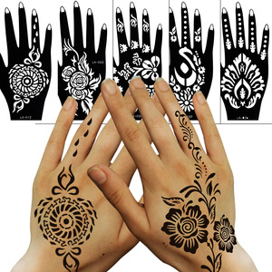 Stencil per Tatuaggi Temporanei Stile Europeo e Americano, Impermeabili, Modelli di Henné Indiano, Stencil per Tatuaggi Fai-da-Te Dipinti a Mano - Product Image 3