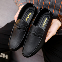 Mocassins ultra légers et souples pour hommes avec détail noué, à enfiler, absorbant les chocs, plats, respirants, pour la conduite et le quotidien