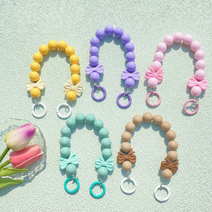 Trendy Hand-Beaded Anti-Loss Chain Acrylic Candy Color Dripping Oil Accessories Portable Chain Diy Accessories for Women Girls