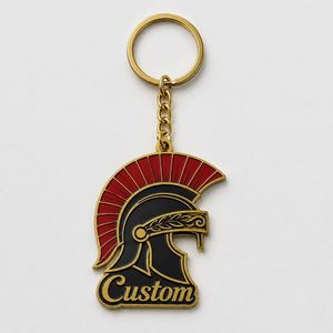 Porte-clés personnalisés en gros de haute qualité, style romain, casque vintage, design classique de Rome, cadeau souvenir de voyage - Product Image 3