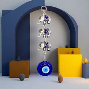 3 elefante ornamento <span class=keywords><strong>Mal</strong></span> De Ojo <span class=keywords><strong>mal</strong></span> De ojo decoración Metal pared arte amuletos coche/hogar/jardín/granja decoración patrón Santo amuleto - Product Image 1