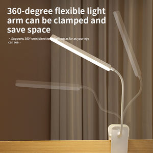 (Fábrica) Lámpara de mesa de estudio LED recargable personalizada, lámpara de escritorio con clip, abrazadera de carga USB, lámpara de escritorio, batería de litio - Product Image 3