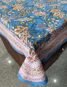 Cubierta de Mantel de algodón 100% con estampado de bloque de mano indio de último diseño, cubierta de mesa de tamaño personalizado, cubiertas de decoración de boda para hotel y hogar - Product Image 2