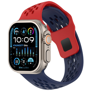 สายซิลิโคนแบบเจาะรูขอบเอียง ระบายอากาศได้ดี สำหรับ IWatch 11 10 Ultra - Product Image 1