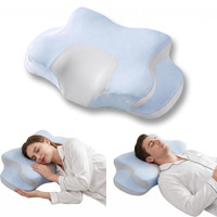 Oreiller cervical ergonomique en mousse à mémoire de forme à récupération lente et rafraîchissante pour le soutien du cou et le soulagement de la douleur