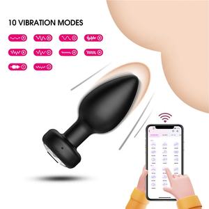 Silikon Flexible Wireless Fernbedienung Butt <span class=keywords><strong>Anal</strong></span> Plug Vibrator Sexspielzeug für Erwachsene für Männer Frauen Unisex - Product Image 3