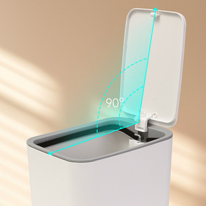 Foot Operated Trash Can 8L Rectangular Pedal <b>Bin</b> For Kitchen Bathroom Indoor Use - Product Image 3