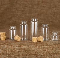 Flacons tubulaires en verre multi-volumes de style serti, transparents, ambrés, bruns, avec bouchon en caoutchouc et capuchon en aluminium, en stock