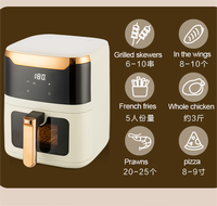 Friteuse à air numérique haute efficacité 6L 1500W, facile à nettoyer, polyvalente, cuisinière électrique, classe énergétique A+ pour appartement