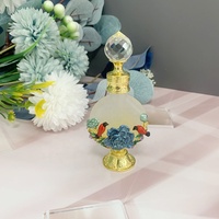 Bouteille de parfum en métal brevetée pivoine Double pie 10ml, huile essentielle rechargeable fantaisie Attar bouteilles rechargeables cadeau décor 10215S