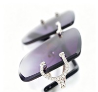 Lunettes de soleil personnalisées en or massif VVS Moissanite, serties de pierres, de luxe, très tendance, par Shining Jewelry