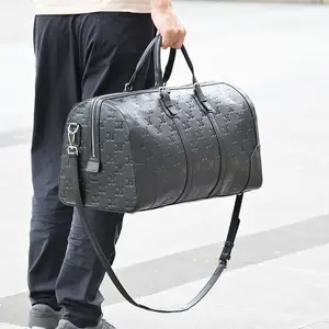 Wholesale Niche Design Customize Cowhide Leather Travel Bag Casual Luggage Bag Duffle Bag