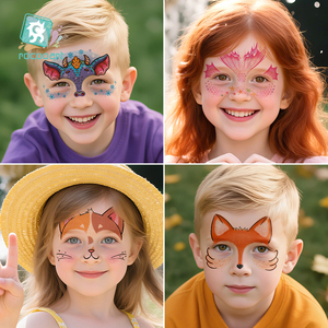 Blingbling unicornio Tigre tatuaje temporal DIY fiesta de <span class=keywords><strong>cumpleaños</strong></span> <span class=keywords><strong>para</strong></span> niños cara temporal brillo tatuaje pegatina <span class=keywords><strong>para</strong></span> niñas niños - Product Image 5