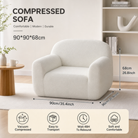 Fauteuil inclinable moderne blanc en mousse haute densité ultra-douce pour salon, chambre, appartement, villa, hôtel – Canapé modulaire en tissu