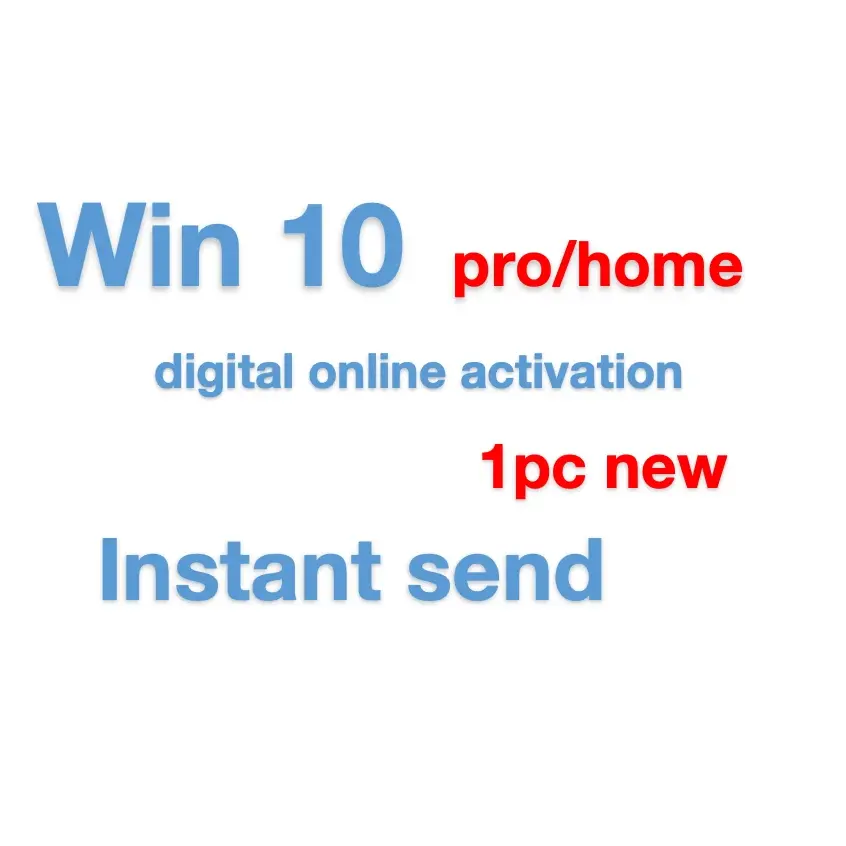 Envío instantáneo Nueva clave de licencia Win10 pro código activado en línea Win 10 Pro clave digital OEM win10