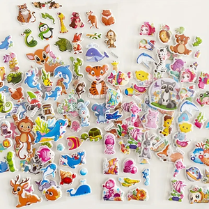 Adesivi Mini Puffy Carini per Bambini e Ragazze, Piccoli Adesivi 3D con Animali Cartoon: Gatto, Coniglio, Cane, Cucciolo, Gattino, <span class=keywords><strong>Coniglietto</strong></span>, Cibo - Product Image 5