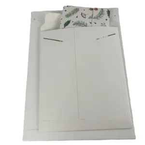 Özel beyaz sekme kilidi sağlam sert düz posta çantası Mailers fotoğraf ve belgeler için zarf