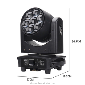 Mini 740-v1 <span class=keywords><strong>RGBW</strong></span> LED di chuyển đầu ánh sáng-7*40W 4-in-1 rửa/Chùm/mắt ong/pixel, DMX512/Master-slave, 4.5 °-45 ° Zoom CTO sân khấu trong nhà - Product Image 5