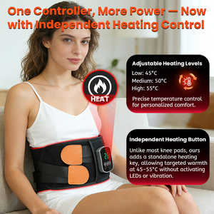 Custom High-end Brand Wireless Portable Infrared Heated Red Light Therapy <strong>Massage</strong> Waist <strong>Belt</strong> with Vibration - Product Image 3
