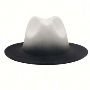 Nuevo Sombrero Fedora de Fieltro con Degradado de Dos Tonos para Otoño e Invierno, Estilo Francés, Pintado con Spray, para Hombre y Mujer - Product Image 3