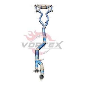 ท่อไอเสียกลางแบบยาวเท่ากัน Vortex Racing สีฟ้าไทเทเนียม สำหรับ BMW G80 G82 M3 M4 อะไหล่แต่ง - Product Image 2