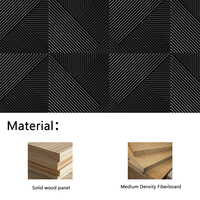 Panneaux muraux modernes en MDF géométriques 3D, noir mat, imperméables, insonorisés, décoratifs pour la maison, l'hôtel, la décoration intérieure, la conception graphique