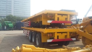 Trung quốc 3 trục 20ft 40ft container Trailer hàng hóa giường phẳng phẳng Trailer bán với container khóa - Product Image 5