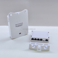 Repetidor PoE Gigabit Impermeable 1 Entrada 4 Salidas, Extensor PoE 1GE PD + 4GE, Compatible con IEEE802.3af/at/bt, 60W Máx. para Cámaras IP CCTV