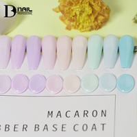 BD Macaron Caoutchouc Base Coat Laiteux Naturel Sheer Blanc Couleur 2in1 Viscosité Suffisante Densité Épaisse Façonner Force HEMAFREE