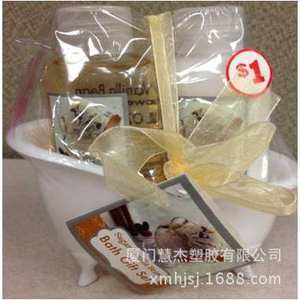 Mini Bañera Ovalada de Plástico PS Personalizada, Blanca y Transparente, Decoración para el Hogar, Maceta, Caja de Almacenamiento Pequeña - Product Image 2