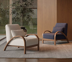 Nordique Minimaliste De Luxe Simple Sherpa Canapé Chaise Serene Casual pour Salon Chambre Hôtel Guesthouse Réception pour Villas - Product Image 3