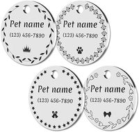 QR Code Pet ID Tags Étiquettes de chien personnalisées gravées personnalisées et étiquettes de chat en acier inoxydable Scanable Pet Location Alert Email Phone