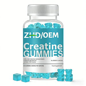 Groothandel OEM Private Label Volwassenen Suiker Vrij Vegan 3000mg Pre-Workout Energieboost Creatine Monohydraat Gummies Supplementen - Product Image 1