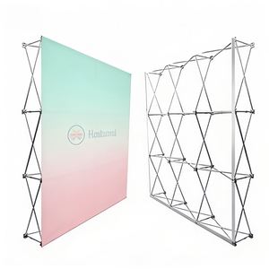 Expositor de Pared de Tela de Lujo Ecológico Moderno Personalizado al por Mayor, Soporte de Aluminio Plegable Ligero y Portátil con 6 Estantes - Product Image 1