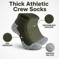 Chaussettes de sport épaisses pour femmes, maille nid d'abeille, soutien de la voûte plantaire, talon et orteils renforcés, OEM en gros