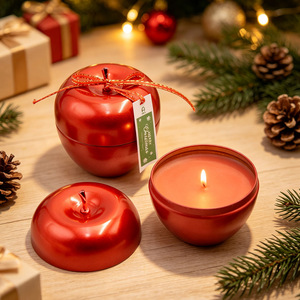 Velas Aromáticas con Aroma a Manzana Roja para Nochebuena, las Más Vendidas, Portátiles, Sin Humo, de Larga Duración, Perfume, Fragancia - Product Image 1