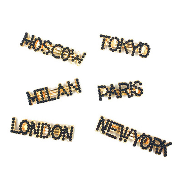 Горячая Распродажа, изготовленная на заказ металлическая заколка для волос с буквами алфавита