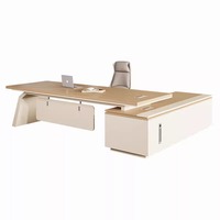 Table de directeur modulaire de 1.6 m Mobilier de bureau moderne et simple avec table de travail en bois Chaise en acier pour table de maître du personnel du patron
