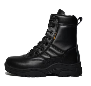 TSB09 Winter <b>Working</b> Outdoor Duty Men All in <b>Leather</b> Tactical <b>Boots</b> with Ventilation Holes at Both Sides with Side Zip - Product Image 5