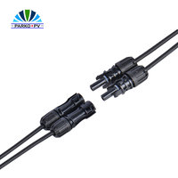 Connecteur en Y solaire certifié 1500V Parko PK15-BC001, 2 vers 1, mâle/femelle, bornes en cuivre étamé pour système d'énergie solaire